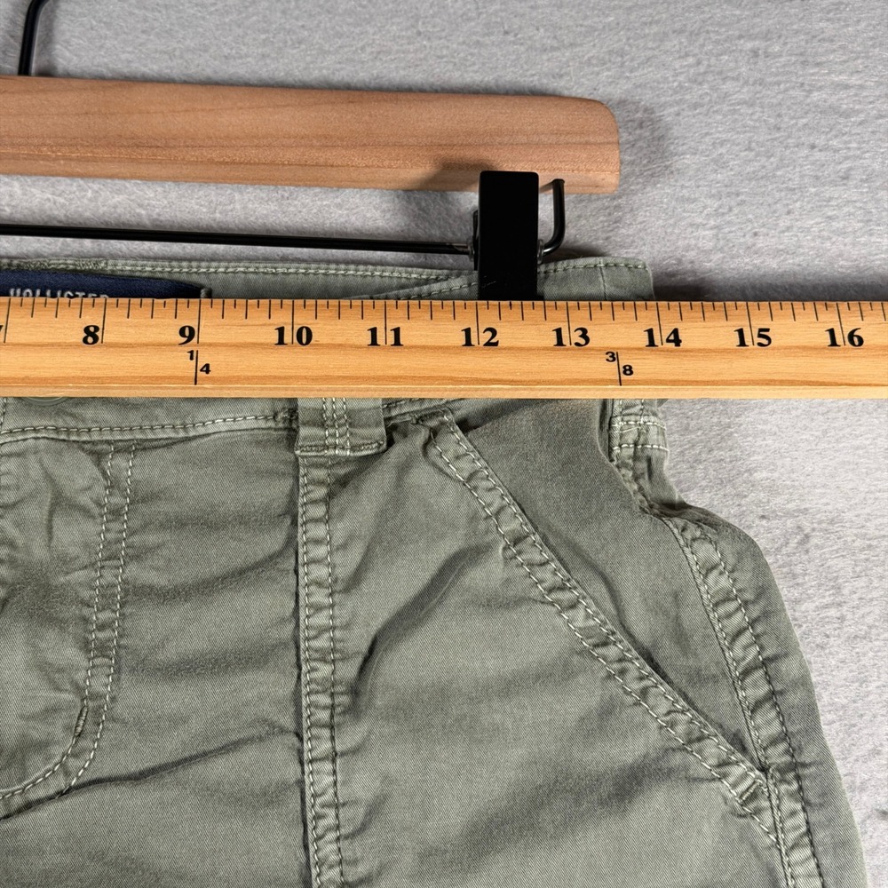 Hollister Womens Low Rise Baggy Cargo Pants Olive Green w23L 000L Y2K Utility - Picture 5 of 14